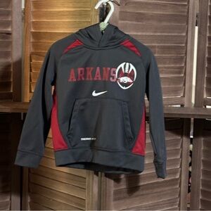 Nike Gray and Red Arkansas Razorback Youth Hoodie